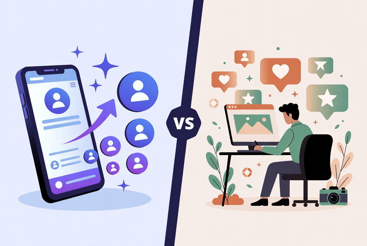 Buy titok followers vs organic growth comparison 2026